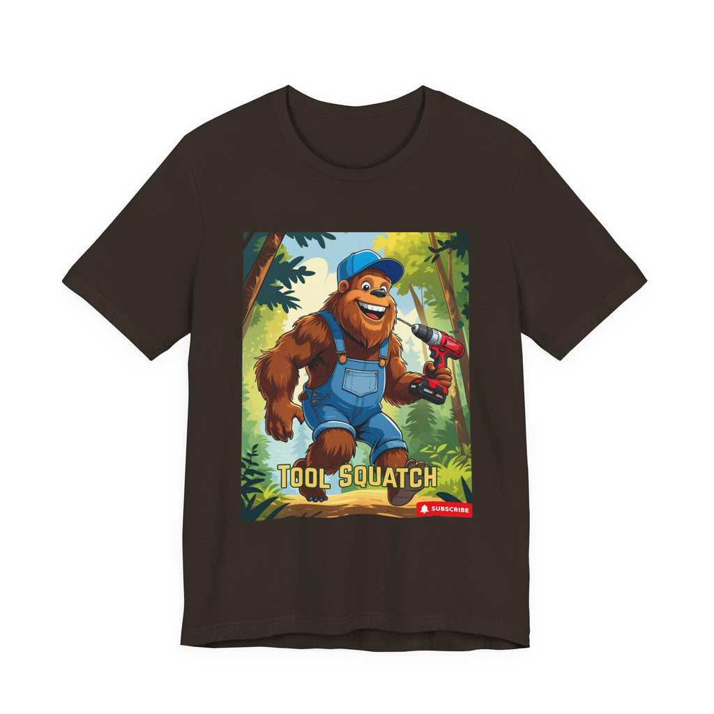 Tool Squatch Graphic Tee, Funny T-Shirt for Nature Lovers, Unisex Short Sleeve, Gift for Dad, Camping Apparel, Outdoor Adventure