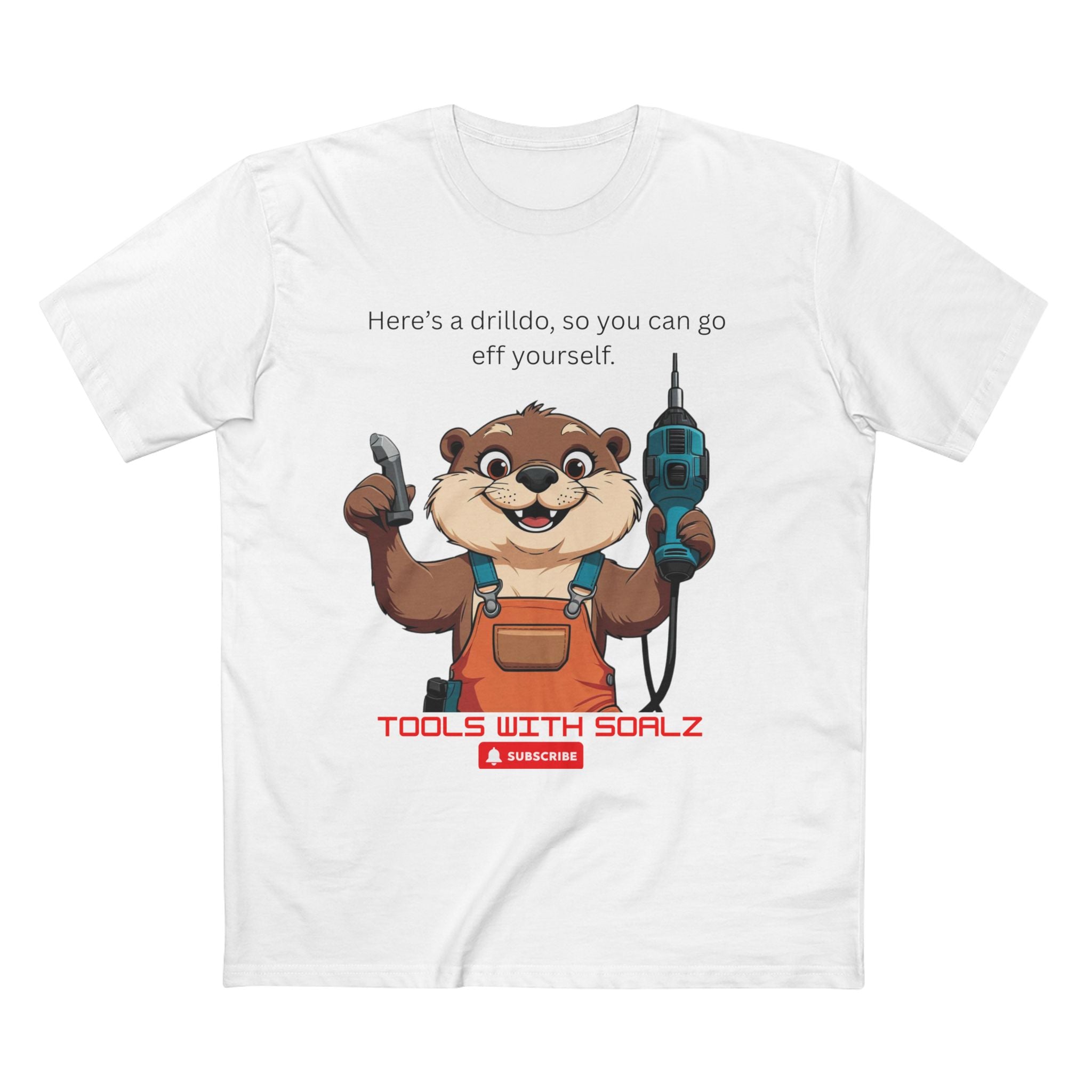Drilldo, Tools with SoAlz Quirky Humor Shirt, DIY Gift for Handyman, Birthday Apparel, Unique Workwear