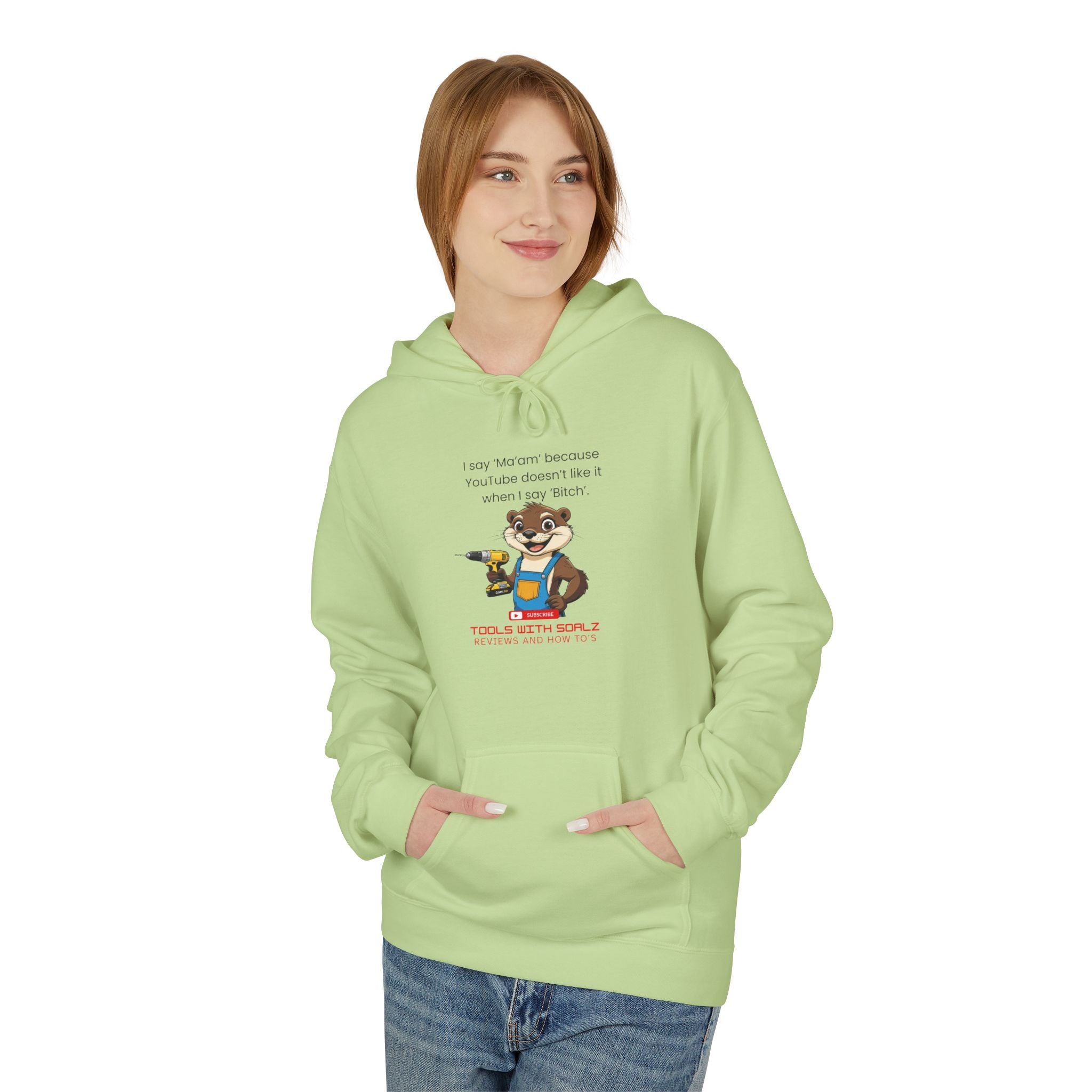 Ma'am, Tools with SoAlz, Unisex Fleece Sweatshirt, Gift for Friends, Cozy Casual Wear, Perfect for Birthdays, Holidays