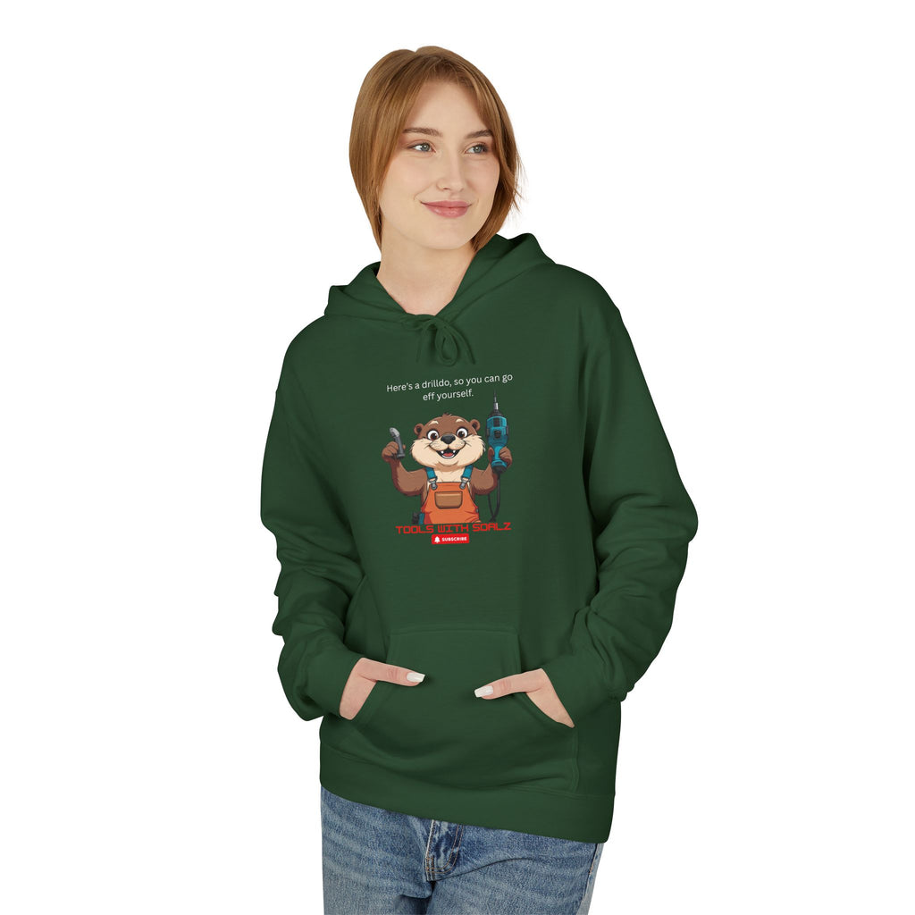 Drilldo Tools with SoAlz Animal Graphic Hoodie | Cozy Unisex Fleece for Casual Outings, Gifts for Animal Lovers, Fun Everyday Wear, Unique Sportswear