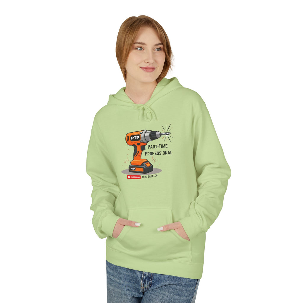 Part-Time Professional Hoodie, Tool Squatch, Crafting Apparel, Gift for Handyman, Personalized Workwear, Tool Themed Sweatshirt
