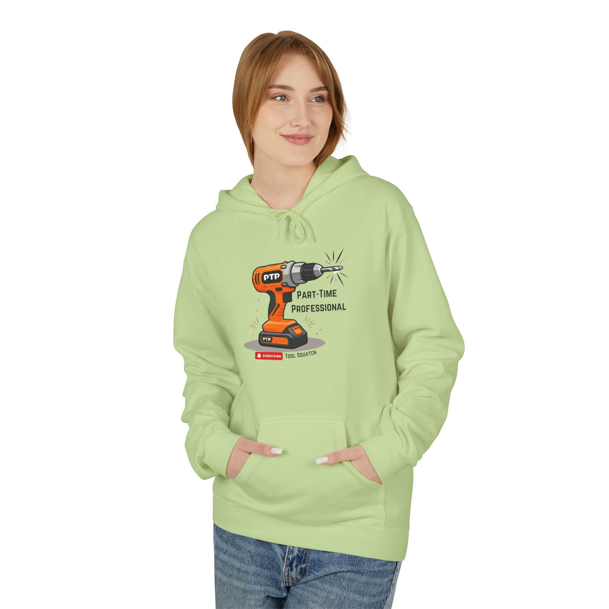 Part-Time Professional Hoodie, Tool Squatch, Crafting Apparel, Gift for Handyman, Personalized Workwear, Tool Themed Sweatshirt
