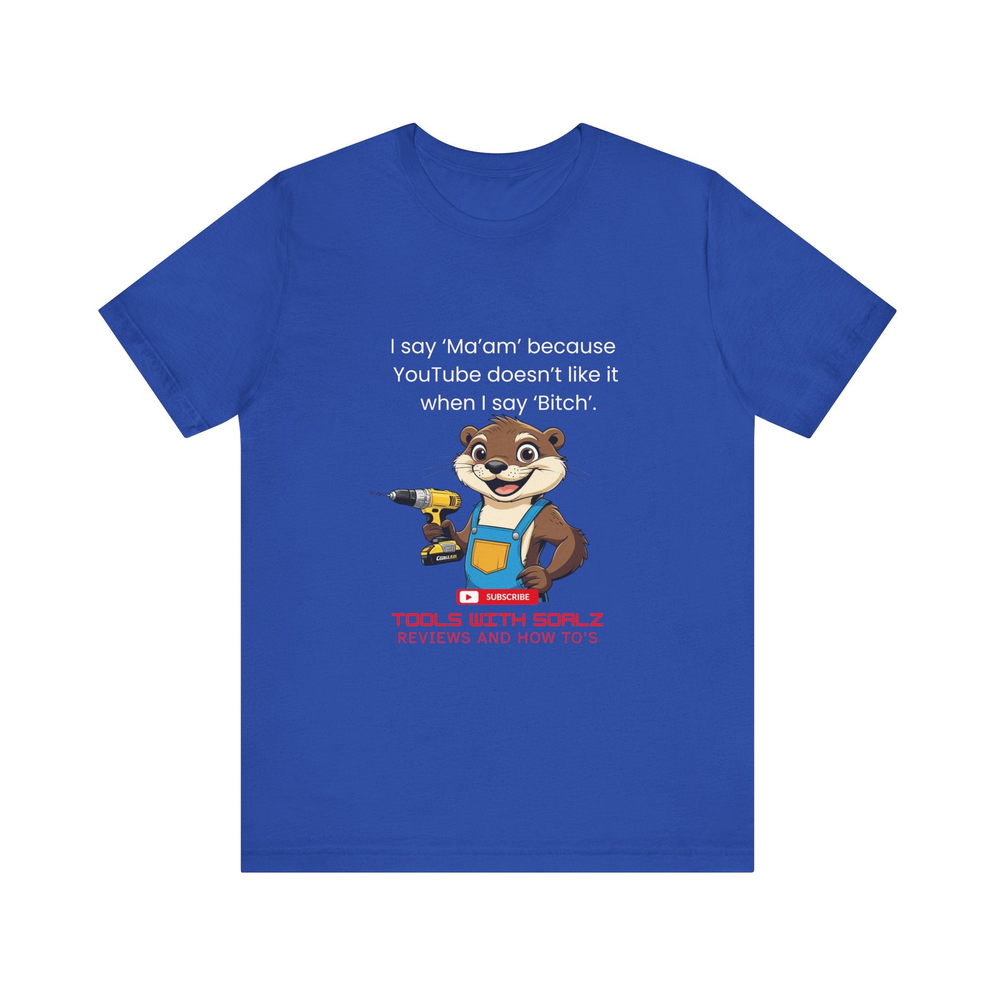Ma'am, Tools with SoAlz, Kids Crafting Shirt, Gifts for Handyman Lovers, Tools with Squirrel Graphic, Fun Casual Wear, Birthday Gifts