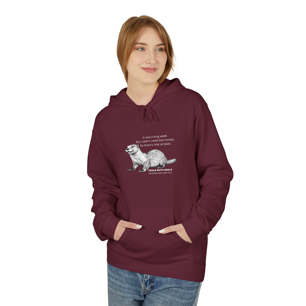 Bail Money Quote Hoodie, Tools with SoAlz, Unisex Fleece Pullover, Comfy Gift for Cat Lovers, Cozy Apparel for Pet Owners, Perfect for Birthdays, Casual Wear