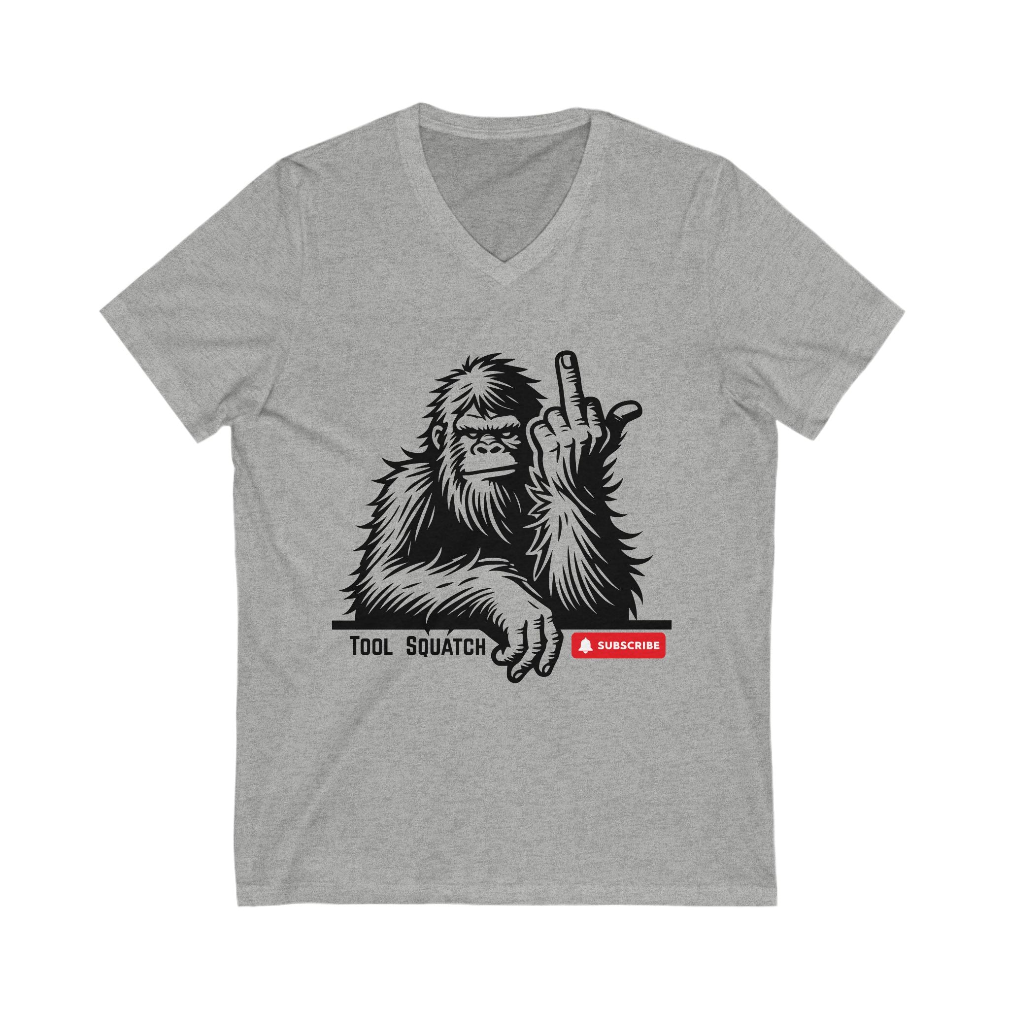 Sasquatch, Tool Squatch, Funny Sasquatch Shirt, Graphic V-Neck, Casual Unisex Wear, Gift for Outdoor Lovers, Humor Tee
