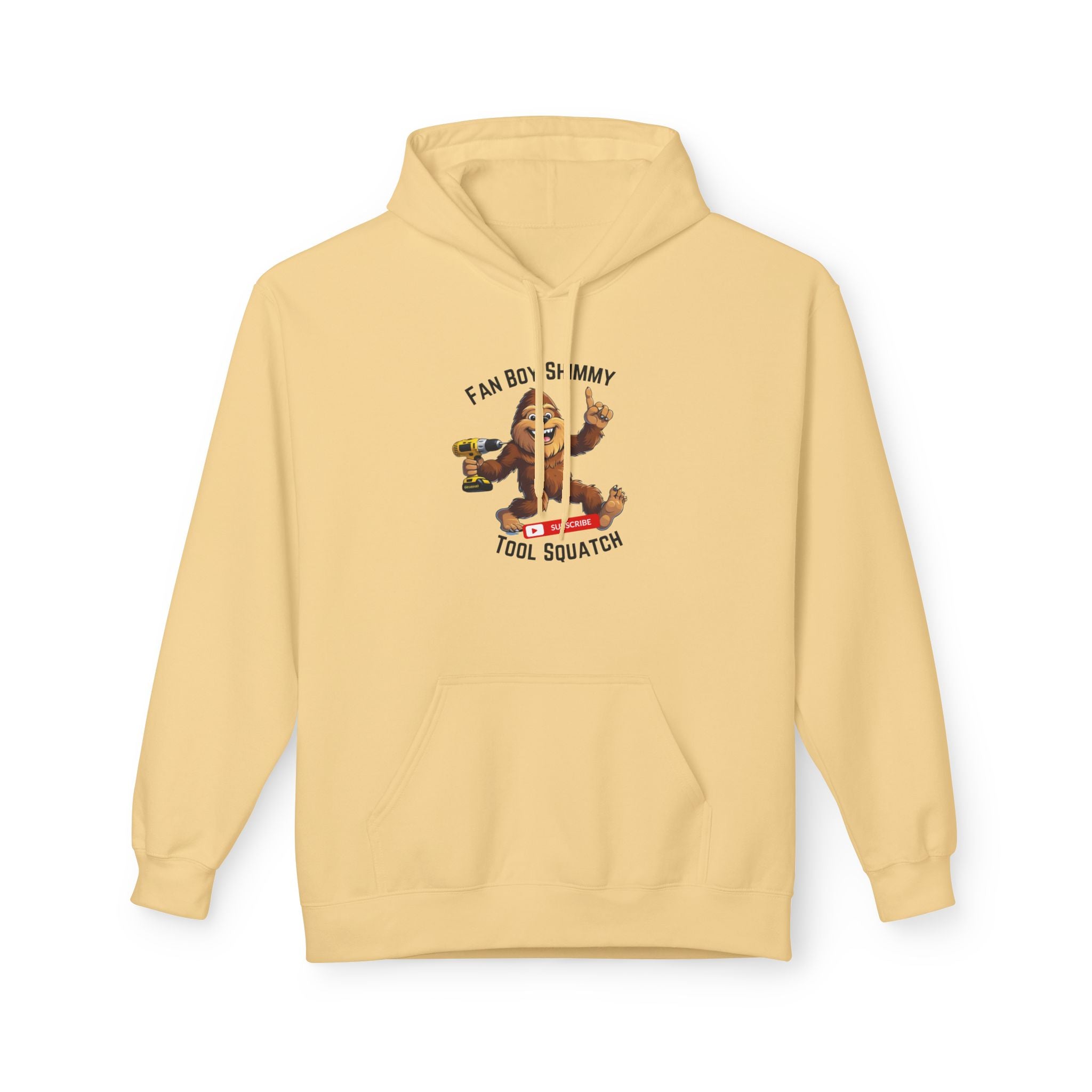 Fanboy Shimmy Fleece Hoodie, Tool Squatch, Perfect for DIY Lovers, Tools, Gifts for Mom, Cozy Hoodie, Funny Sweatshirt, Casual Wear