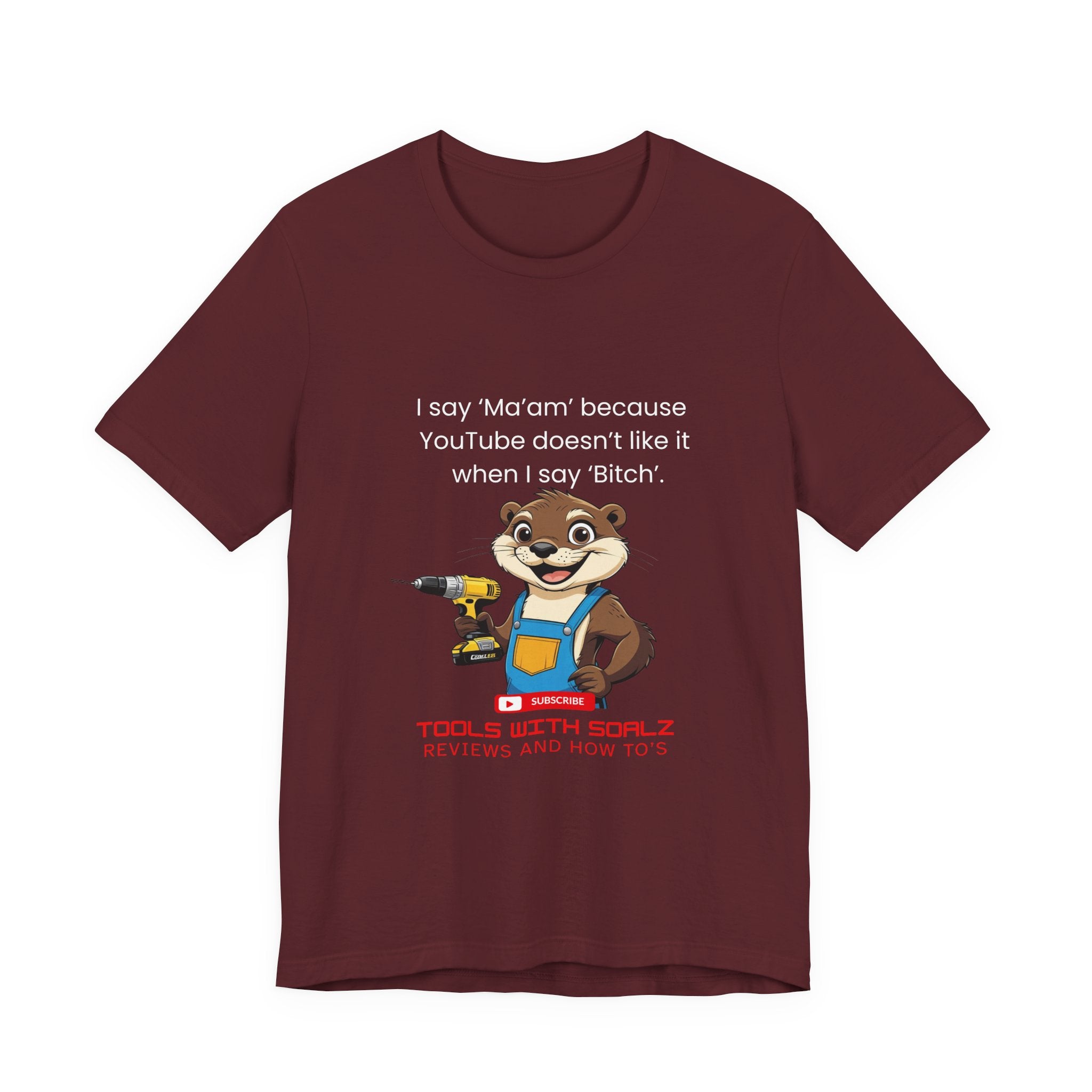 Ma'am, Tools with SoAlz, Kids Crafting Shirt, Gifts for Handyman Lovers, Tools with Squirrel Graphic, Fun Casual Wear, Birthday Gifts