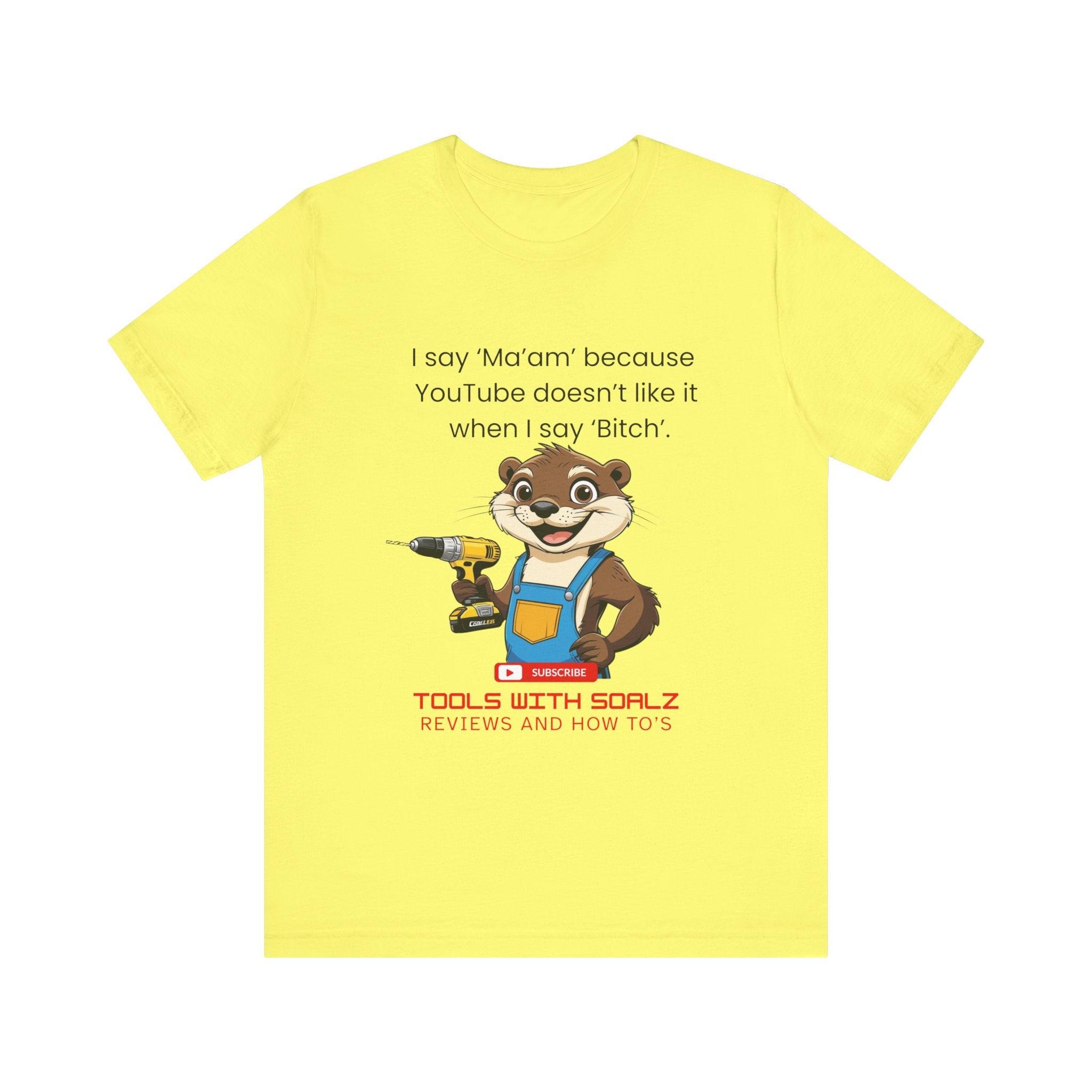 Ma'am, Tools with SoAlz, DIY Enthusiast Tee, Humor Shirt for Handyman, Birthday Gift for Dad, Casual Wear, YouTube Inspired T-Shirt
