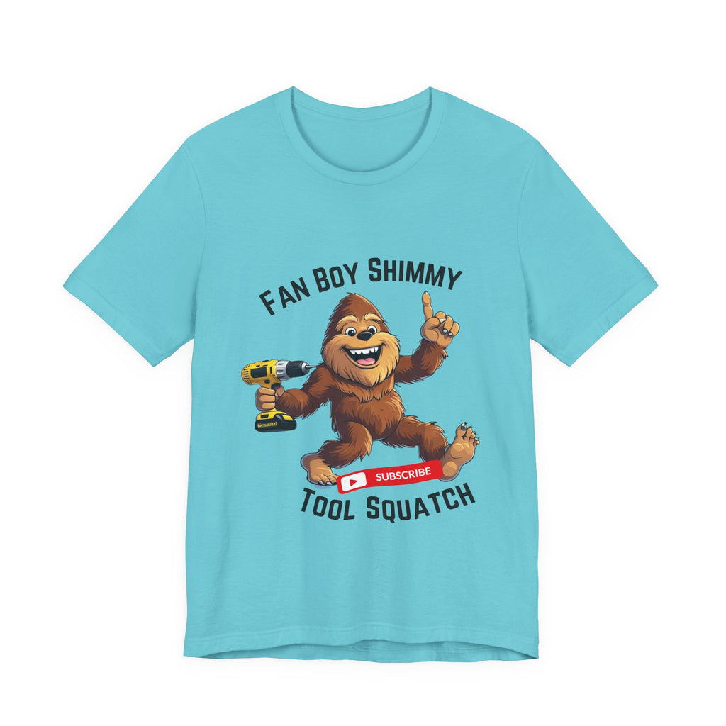 Fanboy Shimmy Tools Tee, Tool Squatch, Fun Graphic T-Shirt for DIY Lovers, Unisex Jersey Short Sleeve T-Shirt, Gift for Handyman, Celebration of Crafting