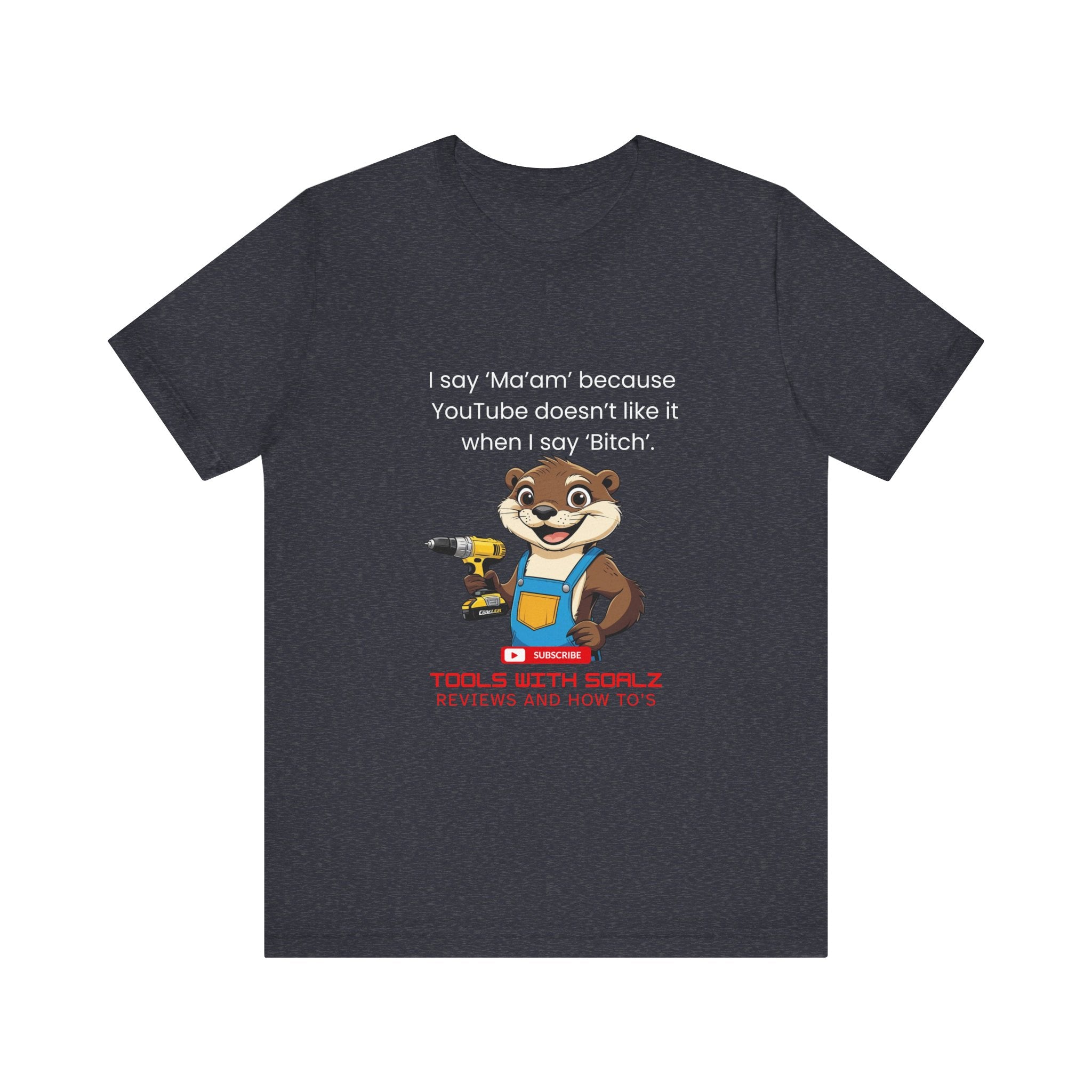 Ma'am, Tools with SoAlz, Kids Crafting Shirt, Gifts for Handyman Lovers, Tools with Squirrel Graphic, Fun Casual Wear, Birthday Gifts