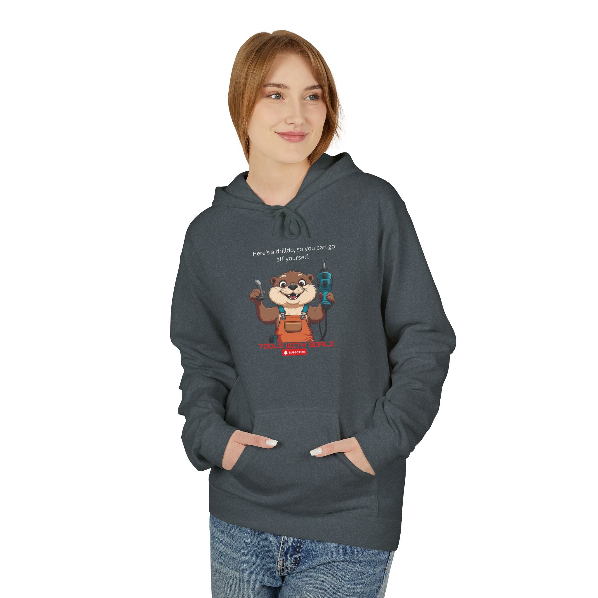 Drilldo Tools with SoAlz Animal Graphic Hoodie | Cozy Unisex Fleece for Casual Outings, Gifts for Animal Lovers, Fun Everyday Wear, Unique Sportswear
