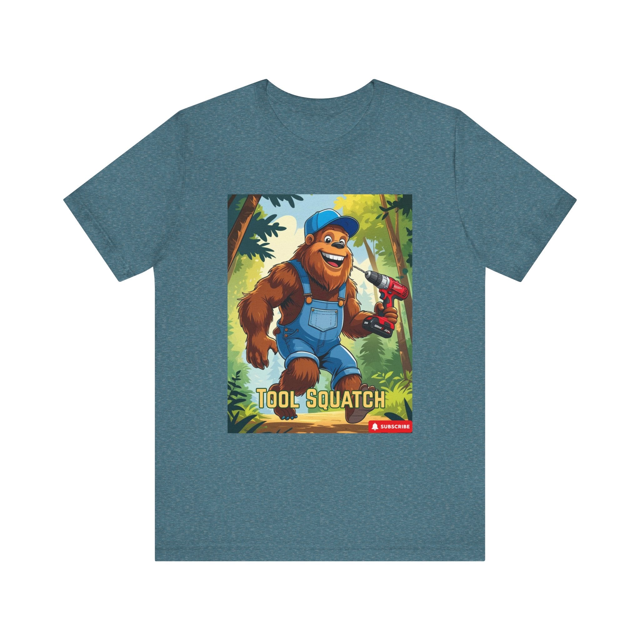 Tool Squatch Graphic Tee, Funny T-Shirt for Nature Lovers, Unisex Short Sleeve, Gift for Dad, Camping Apparel, Outdoor Adventure