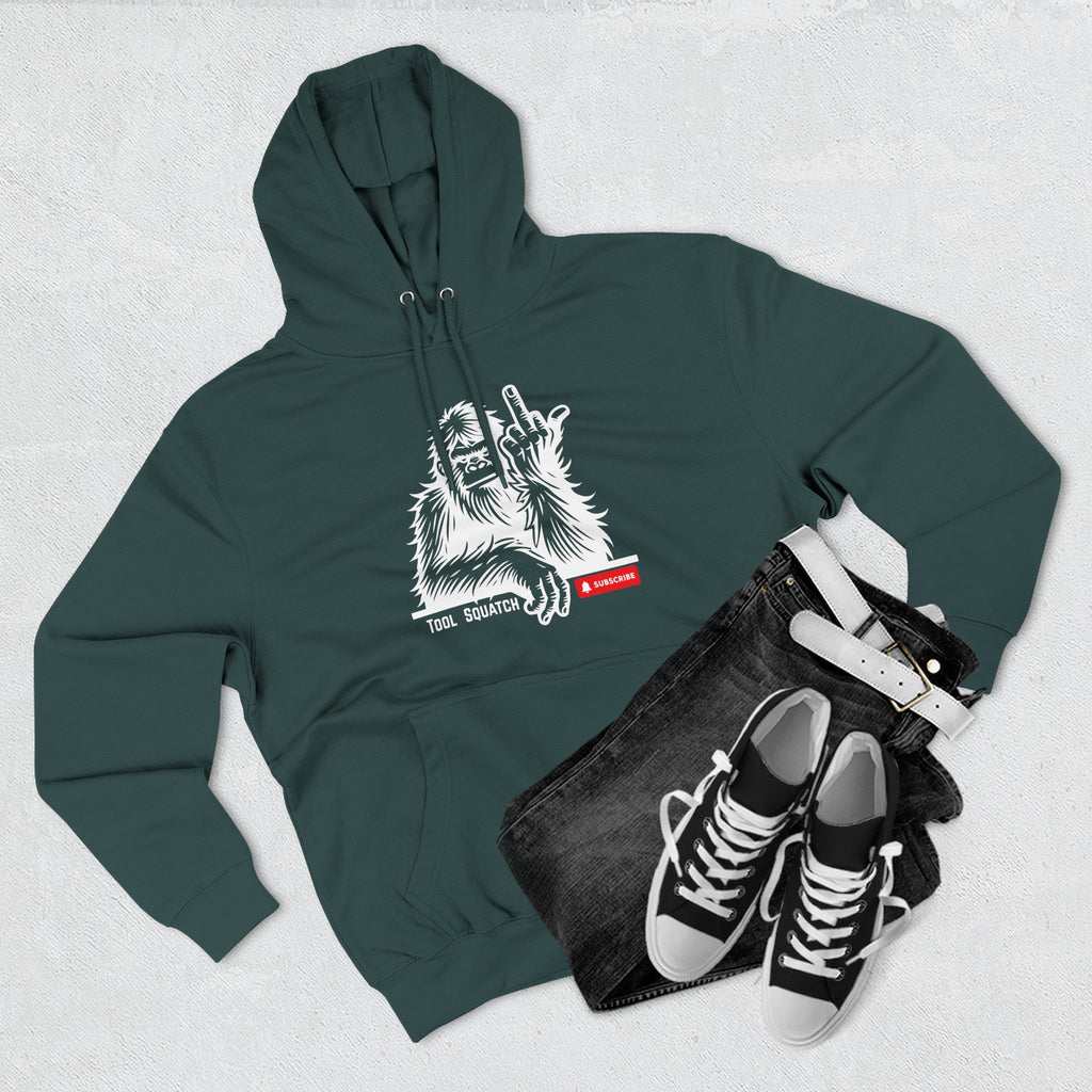 Sasquatch, Tool Squatch, Cozy Three-Panel Fleece Hoodie, Casual Sweatshirt, Unisex Hoodie, Perfect Gift, Warm Layer for All Seasons
